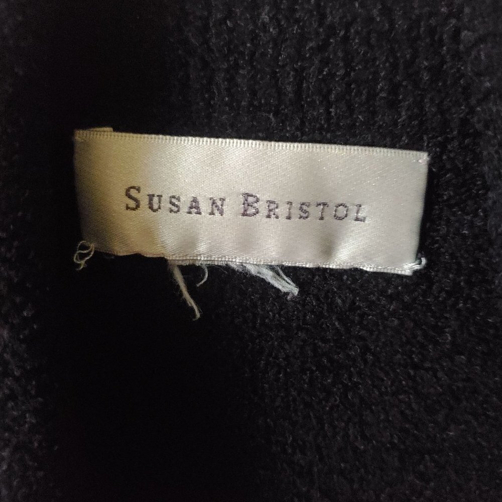 Susan Bristol Vintage Black Multi Media Turtleneck Sweater Size M - Picture 8 of 8